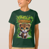 T-shirt Jungle Go Wild Leopard Kitty Chat Faune Animaux 🐆 (Devant)