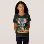 T-Shirt Jungle Journey - Cartoon Souris Bébé Jersey fin T- (Devant entier)