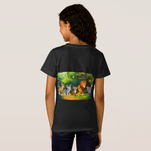 T-Shirt Jungle Joyride Adventure - Zoo Train Expedition (Dos entier)