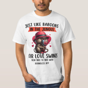 T-shirt Jungle Love Swing - Cute Baboon Tee