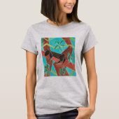 T-shirt Jungle Panther Original Abstract Art (Devant)