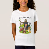 T-Shirt Jungle Personnaliser Voyage Enfants Zoo Tee (Devant)