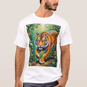 T-shirt Jungle Prowler - Tigre en Gond Art