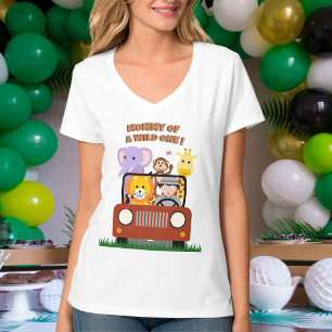 T-shirt Jungle Safari Wild One Zoo Baby shower animal