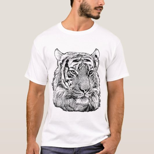 T-shirt Jungle Tiger Face safari animal nature originale (Devant)