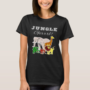 T-shirt Jungle Zoo à thème Safari Animaux sauvages