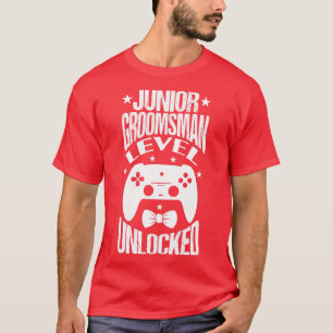 T-shirt Junior Groomsman Niveau Déverrouillé Mariage Party