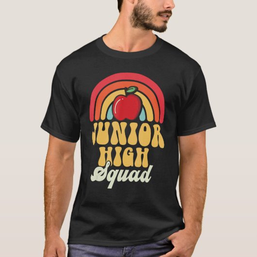 T-shirt Junior High Squad Teacher Rainbow Back To School_1 (Devant)