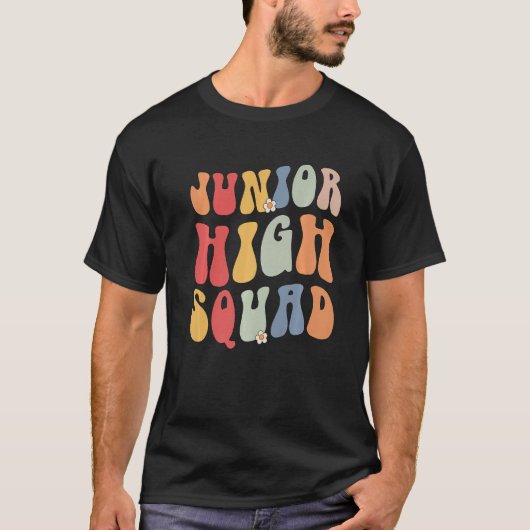 T-shirt Junior High Squad Teacher Rainbow Back To School P (Devant)