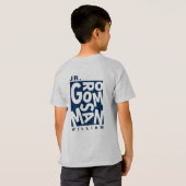 T-shirt Junior Jr Groomsman, mariage, Navy Blue (Dos entier)