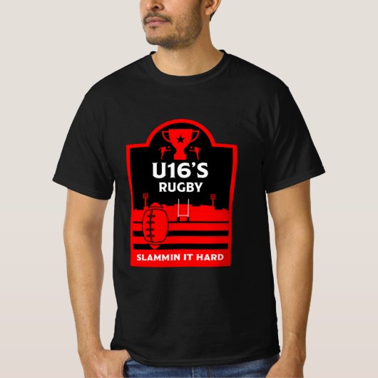 T-Shirt Junior Junior De Joueurs De Rugby Des 16 E (Devant)