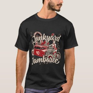 T-shirt Junkyard Jamboree - Red Hotrod