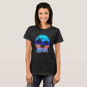 T-shirt Juno Beach Floride Rétro Palmiers tropicaux Vacat (Devant entier)