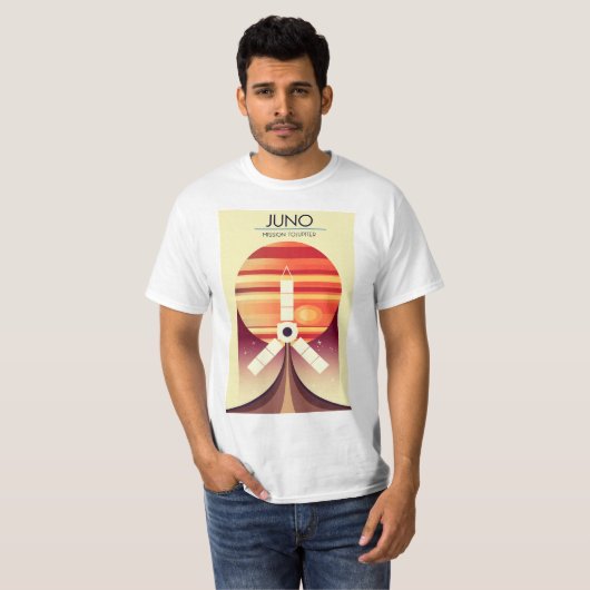 T-shirt Juno - Mission à Jupiter Art spatial (Devant entier)