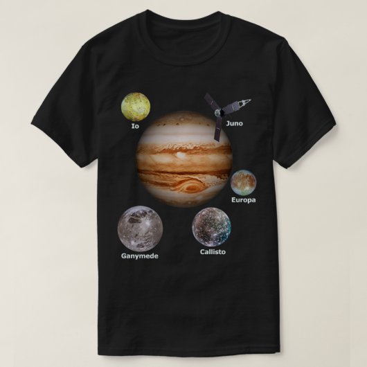 T-shirt Juno Spacecraft Mission To Jupiter (Design devant)