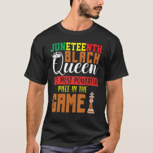 T-shirt Junte 19e Reine noire Les échecs les plus puissant