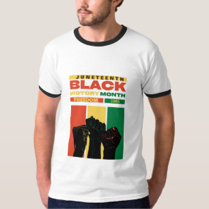 T-shirt junte african black freedom 1865 nom de l'histoire