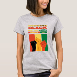 T-shirt junte african black freedom 1865 nom de l'histoire