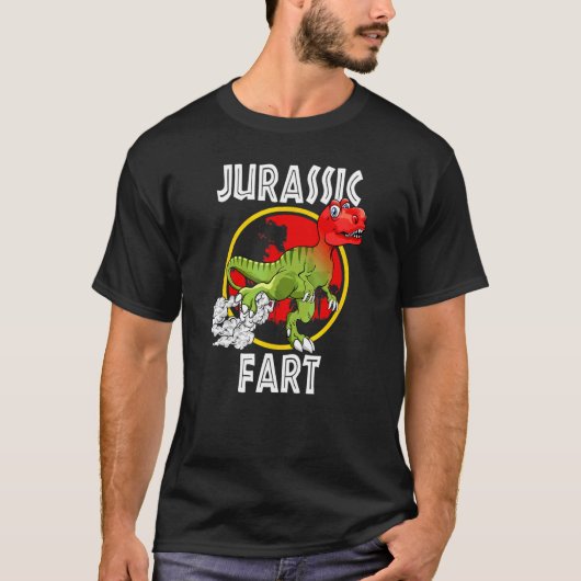 T-shirt Jurassic Fart Funny Trex Farting (Devant)