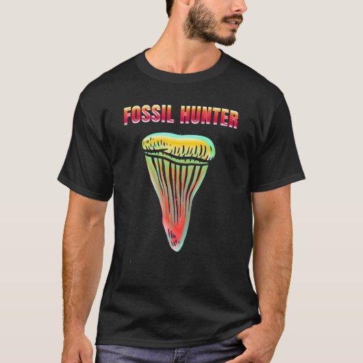 T-shirt Jurassic Fossil digging World Fossil Hunter (Devant)