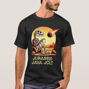 T-shirt Jurassic Java Jolt Café Dinosaure Skeleton Meteor