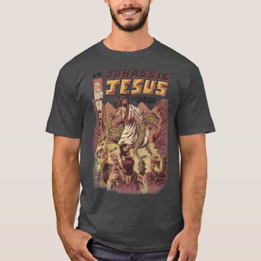 T-shirt JURASSIC JESUS family (Devant)