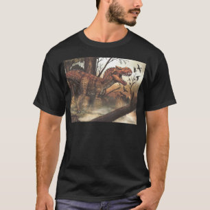 T-shirt Jurassic Journey : Dinosaure dans son habitat natu