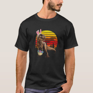 T-shirt Jurassic Pâques T Rex Retro Monde Vintage Funny D
