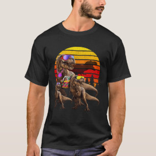 T-shirt Jurassic Rex Famille Retro Vintage Monde Dinosaur
