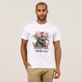 T-shirt Jurassis Cool Velociraptor Floral Art (Devant entier)