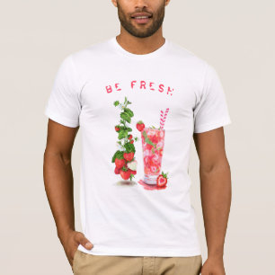 T-shirt Jus de fraise frais Boisson Cool - Été chaud