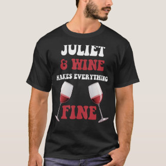 T-shirt JUS Et Vin Font Tout Beau Nom JULIET