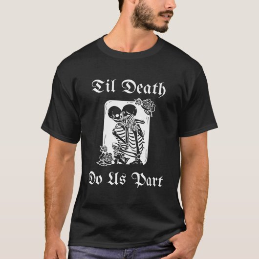 T-shirt Jusqu'à ce que la mort nous sépare Skeleton Hallow (Devant)