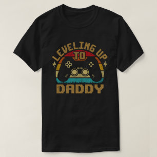 T-shirt Jusqu'À Daddy Gamer Jeu Promu À Papa