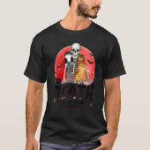 T-shirt Jusqu'à la mort Ne nous séparez pas Skeleton Cat (Devant)