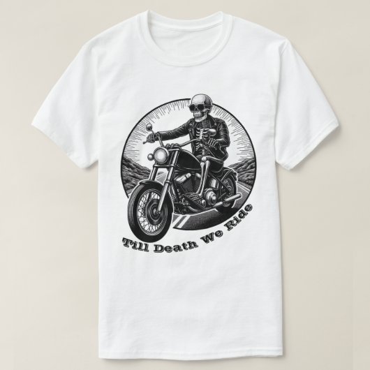 T-shirt Jusqu'à la mort Nous faisons le tour - Skeleton Bi (Design devant)