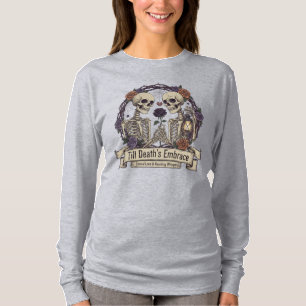 T-shirt "Jusqu'à l'acceptation de la mort" Squelette gothi