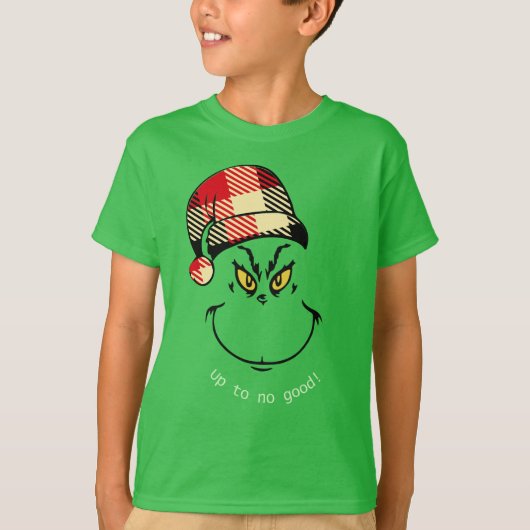 T-shirt Jusqu'à Pas de Bon - Caractère de Noël Vert (Devant)