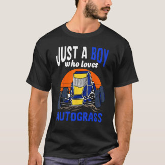 T-shirt Just A Boy Who Loves Autograss Retro 1