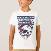 T-shirt just a boy who loves baseball (Devant)