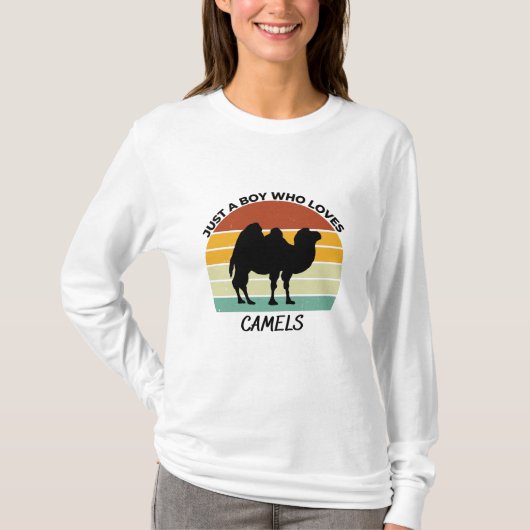 T-shirt Just a boy who loves camels (Devant)