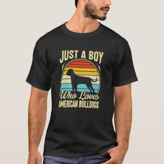 T-shirt Just A Boy Who Loves English Bulldogs Kids Boys