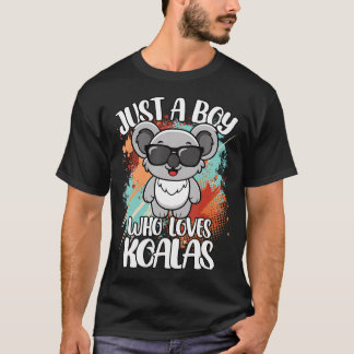 T-shirt Just A Boy Who Loves Koalas Funny Retro Animal Boy