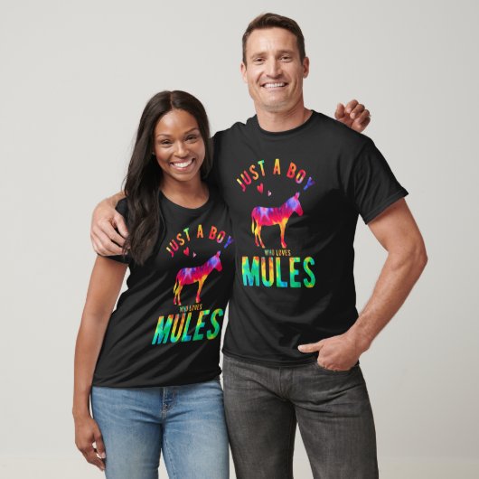 T-shirt Just A Boy Who Loves Mules Mule Lover Funny Mule (Unisexe)