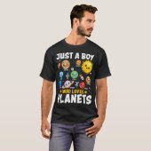 T-shirt Just A Boy Who Loves Planets Astrology Space Solar (Devant entier)