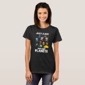 T-shirt Just A Boy Who Loves Planets Solar System Astrolog (Devant entier)