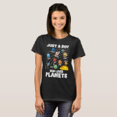 T-shirt Just A Boy Who Loves Planets Solar System Astrolog (Devant entier)