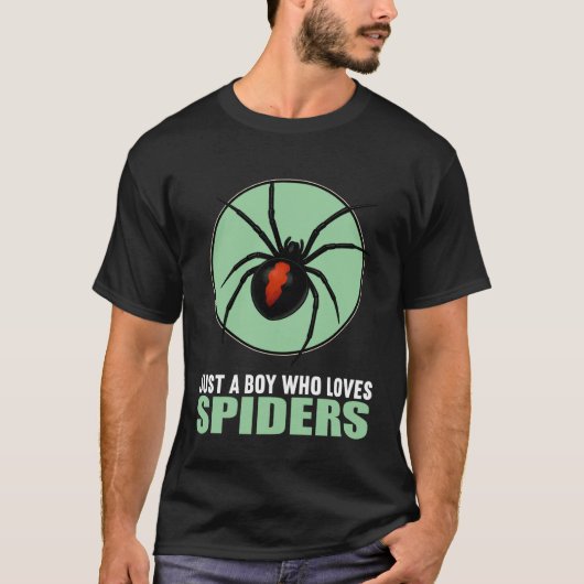 T-shirt Just a Boy who Loves Spiders Spider (Devant)