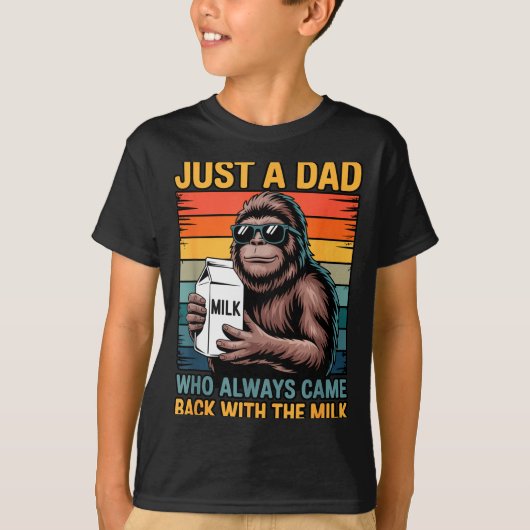 T-shirt Just A Dad Who Always Came Back With The Milk Sasq (Devant)