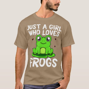 T-shirt Just A Girl Who Loves Frogs Cute Green Frog Costum